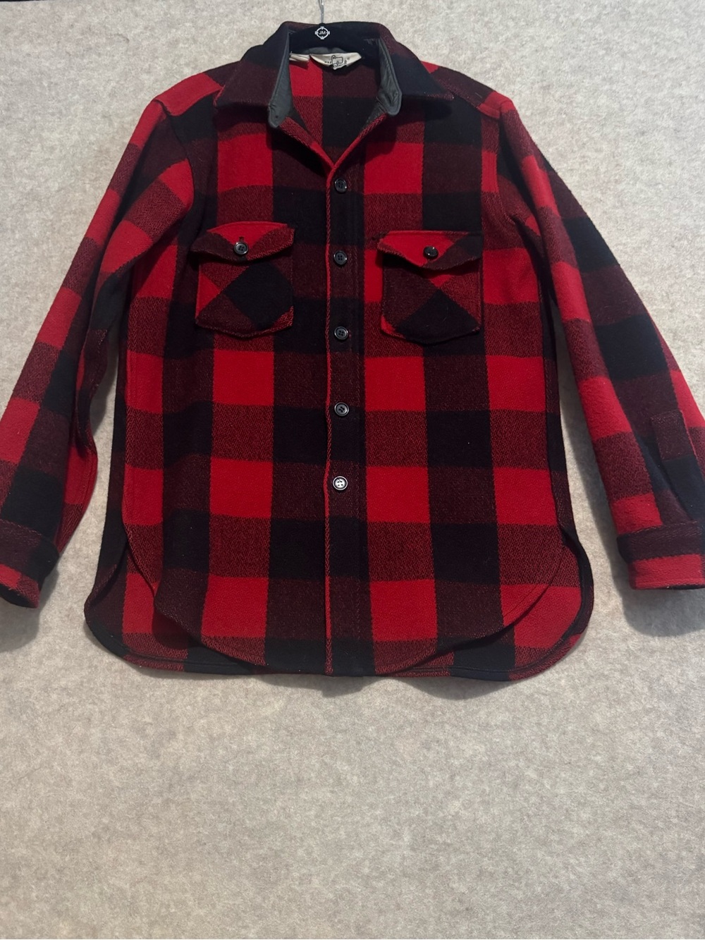 Woolrich Vintage Red and Black Plaid Button-Down Jacket Made in USA